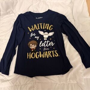 Navy Hogwarts Long Sleeve Shirt